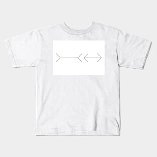 Muller-Lyer illusion (T478/0447) Kids T-Shirt